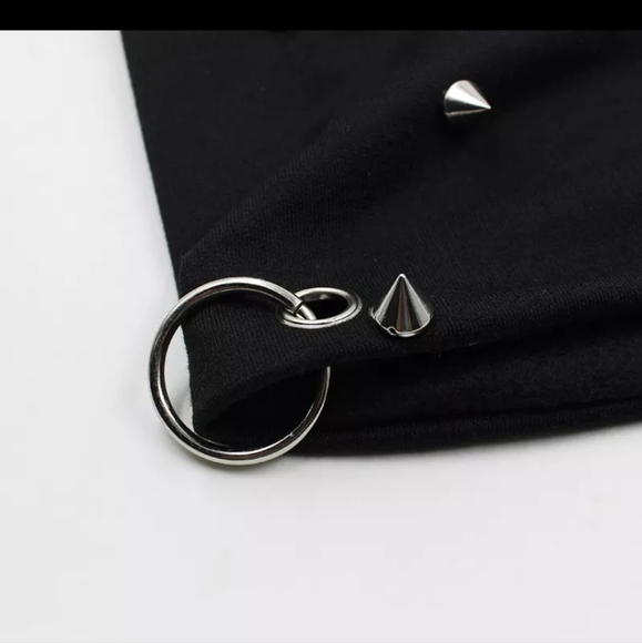 Black Punk spiked beanie cap - Picture 5 of 9